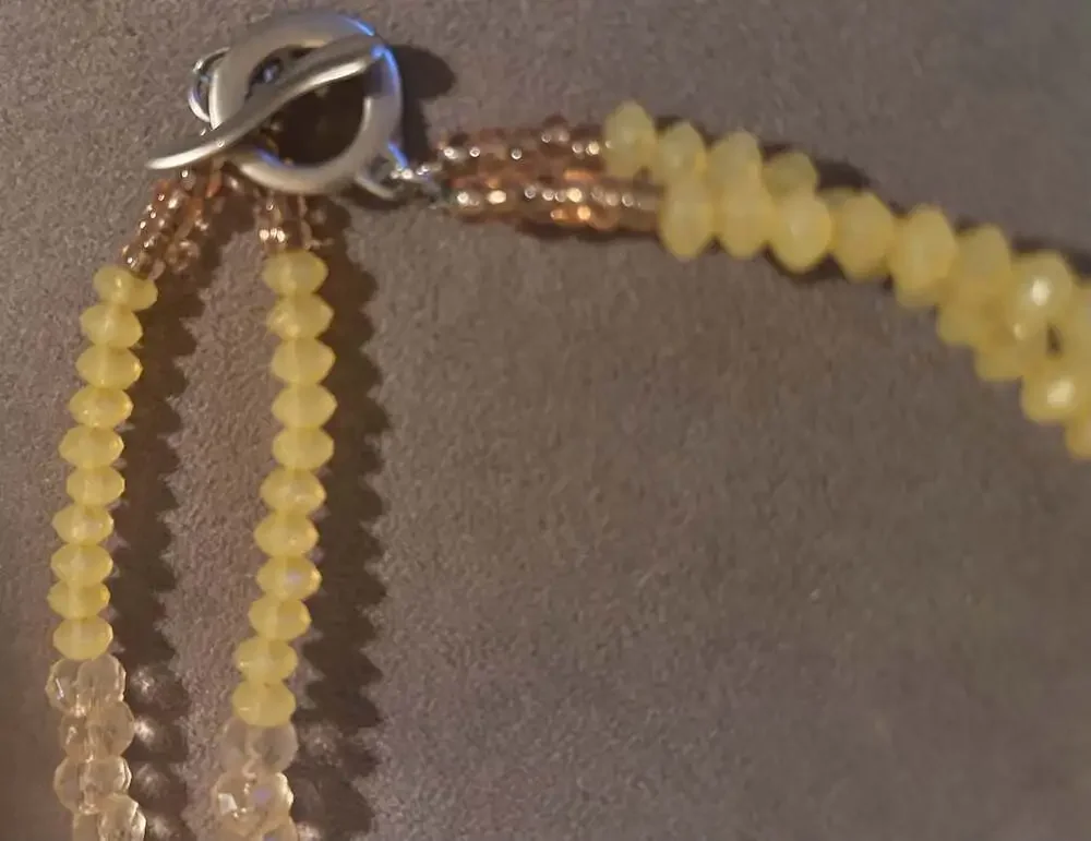 Loft Multi-Strand Statement Necklace with Mixed Beads and Knotted Accents